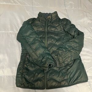 Time and Tru Women’s Small Forest Green Puffer Jacket
